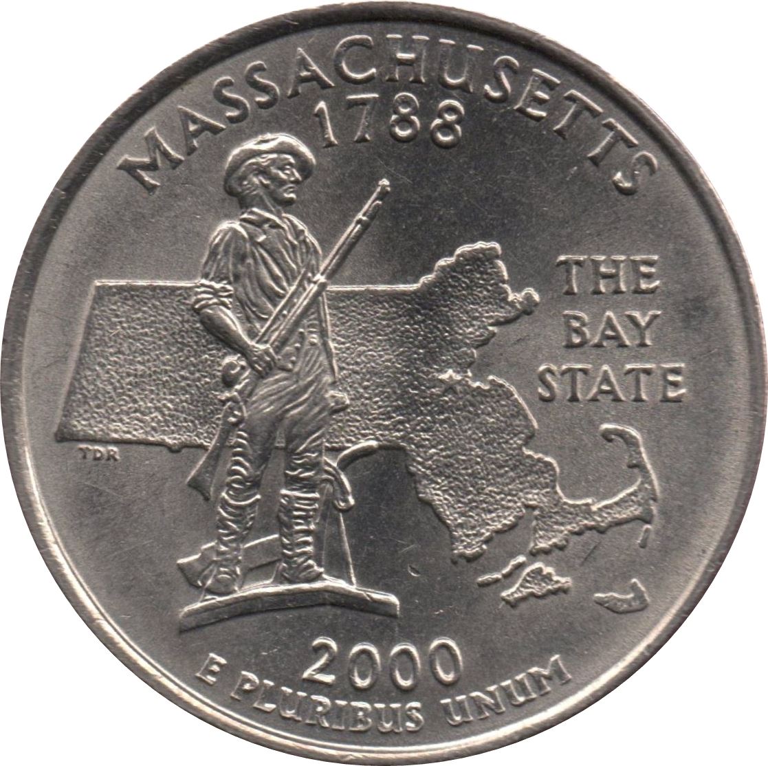 United States Coin American ¼ Dollar | George Washington | Minuteman Starue | KM305 | 2000