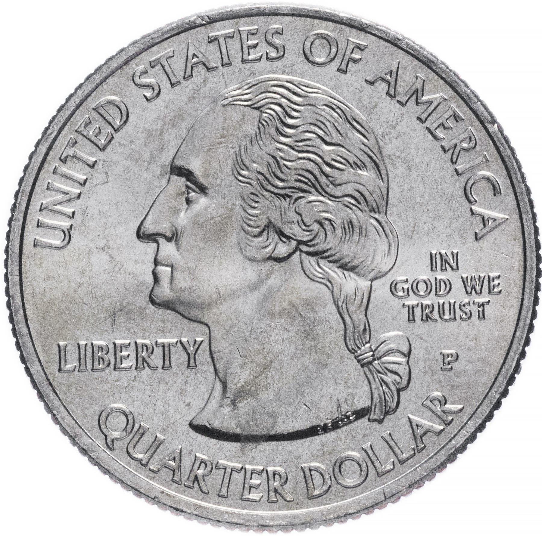 United States Coin American ¼ Dollar | George Washington | Northern Mariana Islands | Latte Stone | Birds | KM466 | 2009