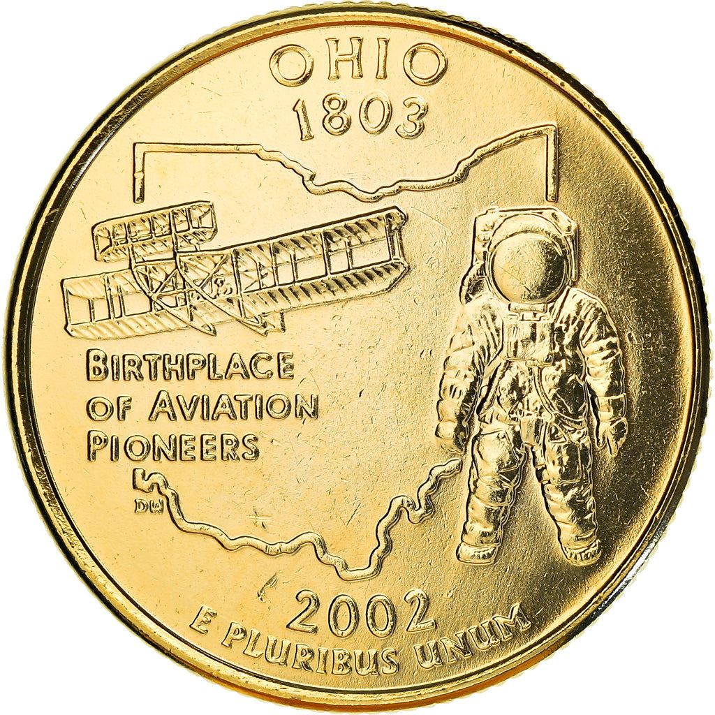 United States Coin American ¼ Dollar | George Washington | Ohio | Wright Brothers | Astronaut | KM332 | 2002