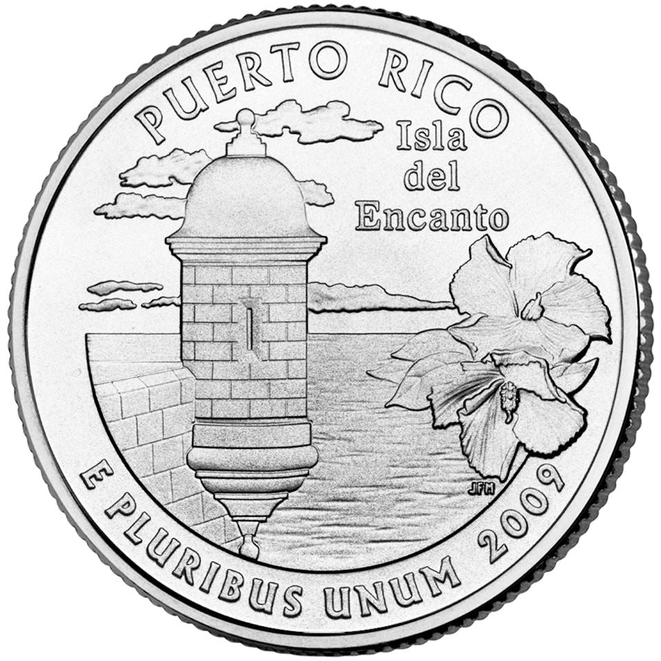 United States Coin American ¼ Dollar | George Washington | Puerto Rico | San Juan | KM446 | 2009