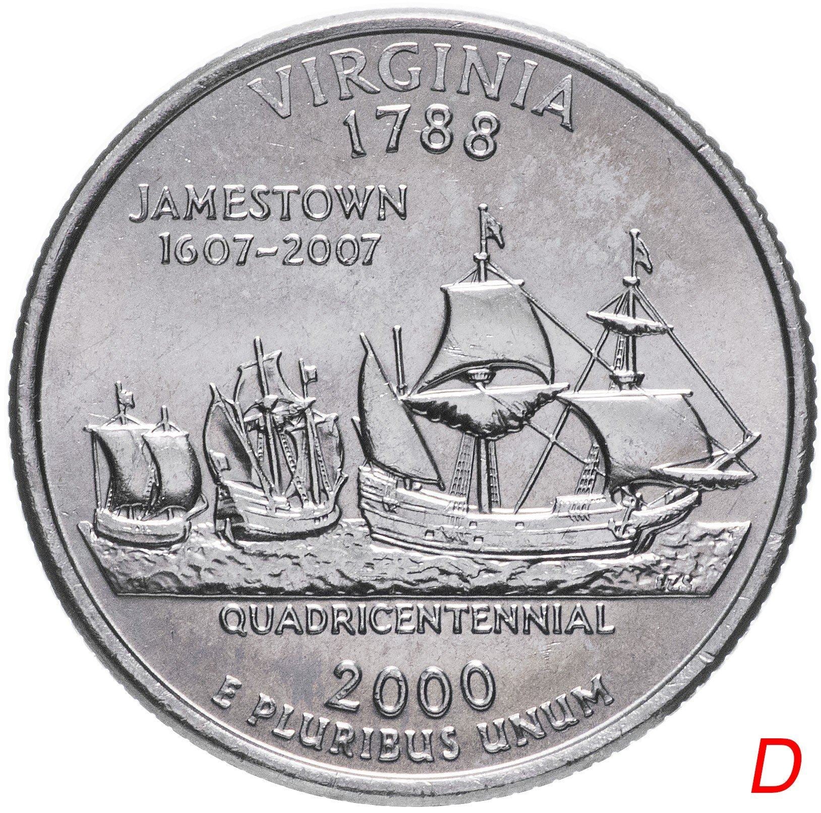 United States Coin American ¼ Dollar | George Washington | Susan Constant | Godspeed | Discovery | KM309 | 2000