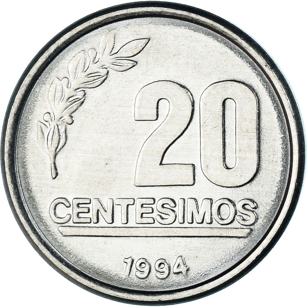 Uruguay | 20 Centesimos Coin | Jose Gervasio Artigas | KM105 | 1994