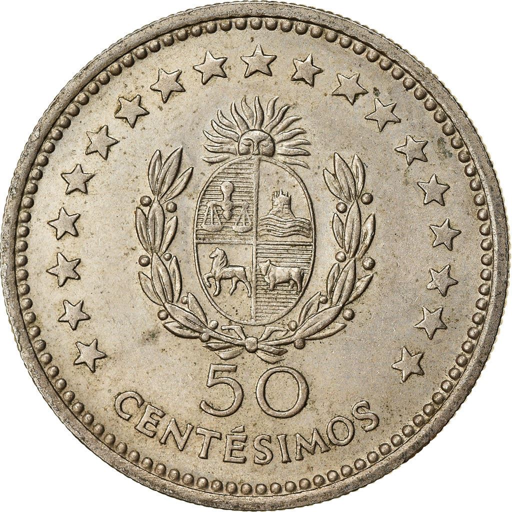 Uruguay 50 Centesimos Coin | Jose Gervasio Artigas | KM41 | 1960