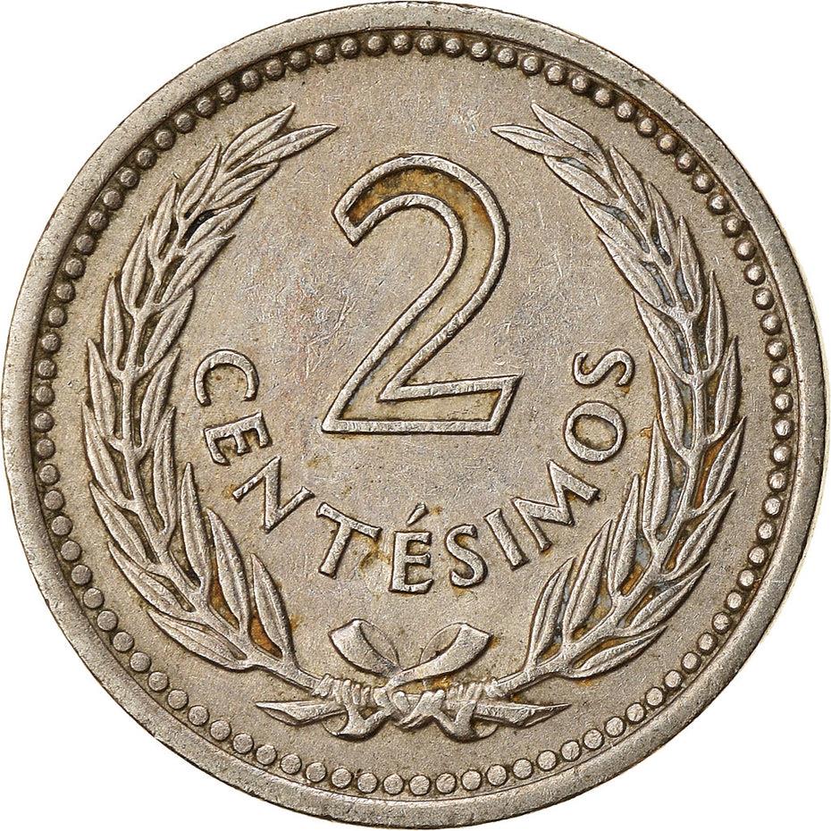 Uruguay Coin 	Uruguayan 2 Centésimos | Jose Gervasio Artigas | KM33 | 1953