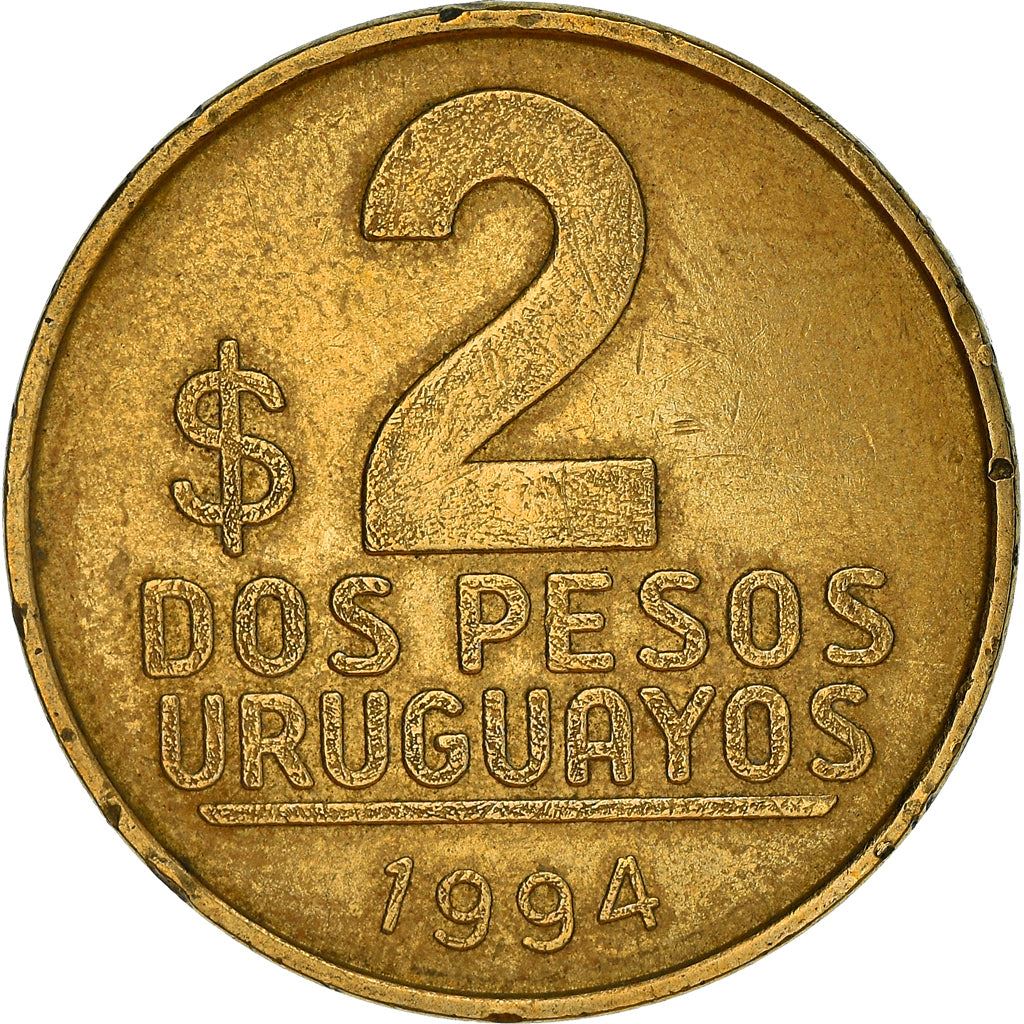 Uruguay Coin Uruguayan 2 Pesos | Joe Gervasio Artigas | KM104.1 | 1994