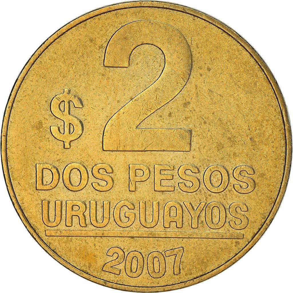 Uruguay Coin Uruguayan 2 Pesos | Joe Gervasio Artigas | KM104.2 | 1998 - 2007