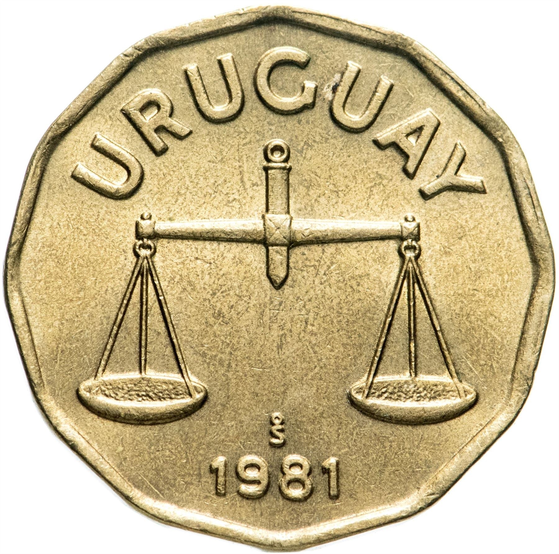 Uruguay Coin Uruguayan 50 Centésimos | Roman Scale | KM68 | 1976 - 1981