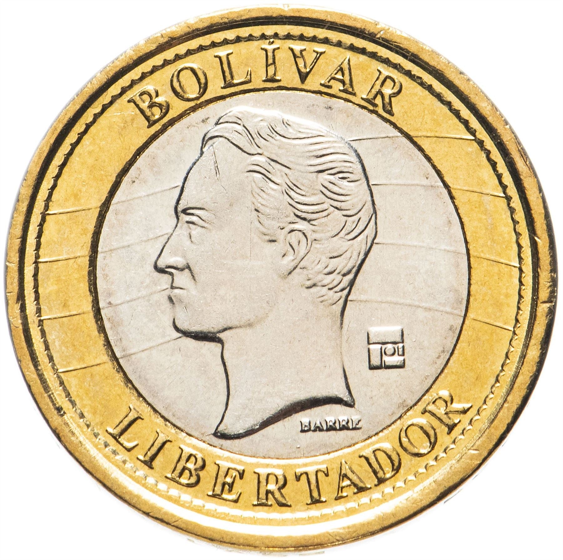 Venezuela | 1 Bolivar Coin | Palomo Horse | Simon Bolivar | KM93 | 2007 - 2012