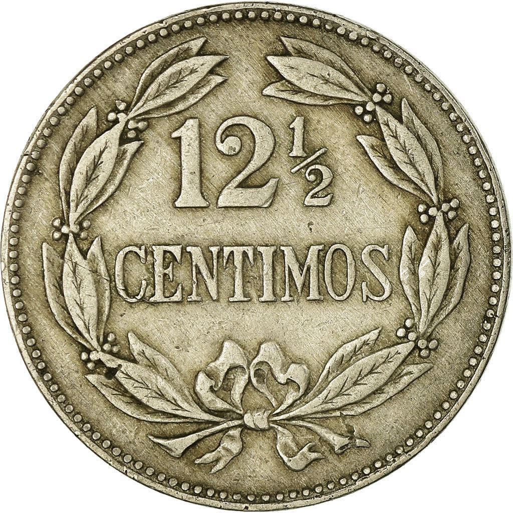 Venezuela | 12.5 Centimos Coin | Palomo Horse | Wreath | KM30a | 1945 - 1948