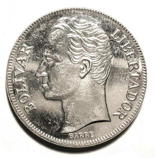 Venezuela | 5 Bolivares Coin | Palomo Horse | Simon Bolivar | KM53a | 1989 - 1990