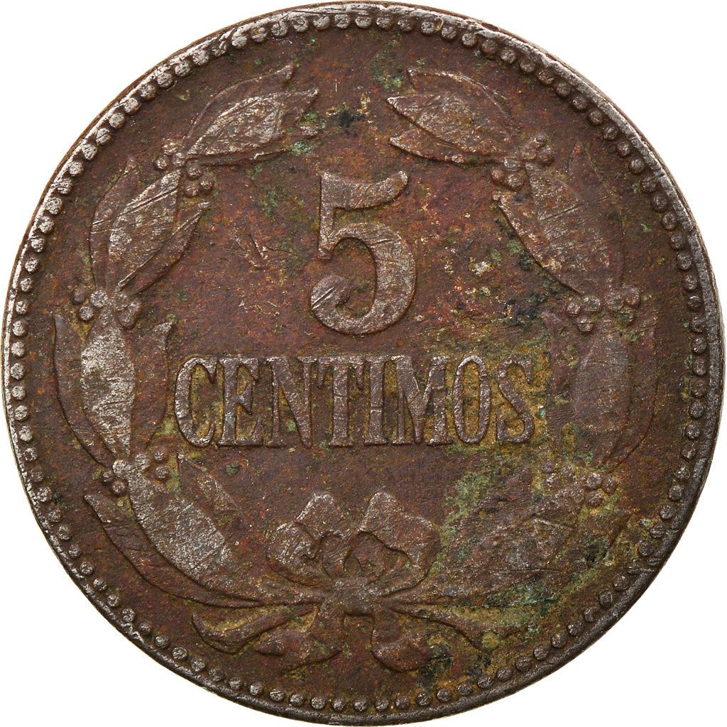 Venezuela | 5 Centimos Coin | Palomo Horse | Wreath | KM29a | 1945 - 1948