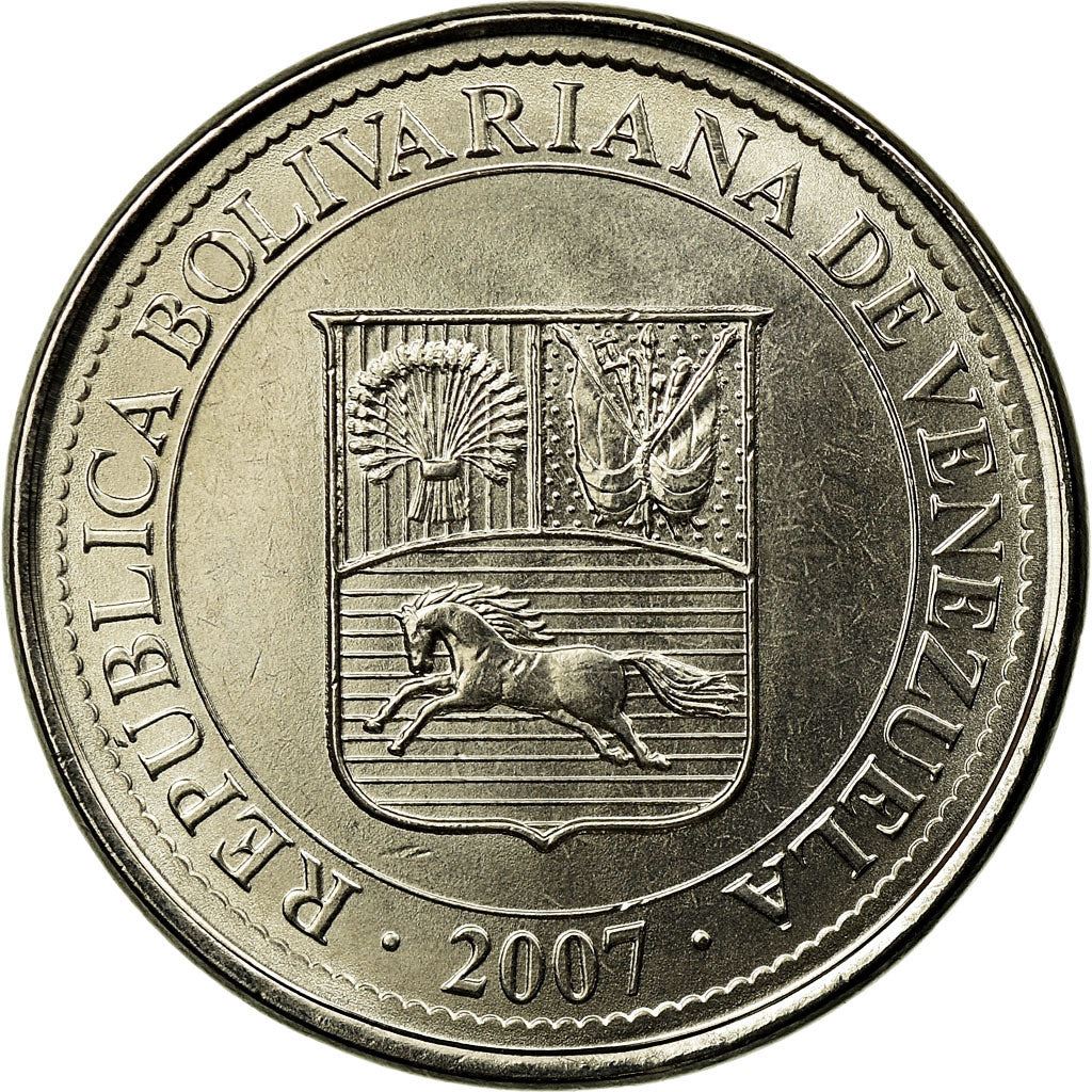 Venezuela | 50 Centimos Coin | Palomo Horse | Stars | KM92 | 2007 - 2012