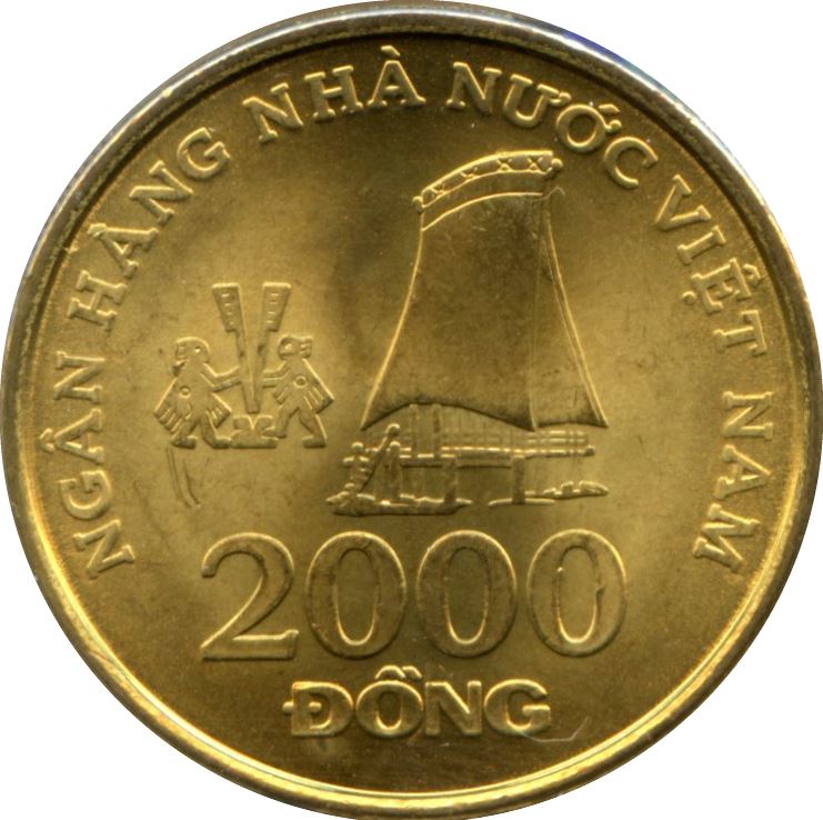 Vietnam | 2000 Dong Coin | Stilt House | KM75 | 2003