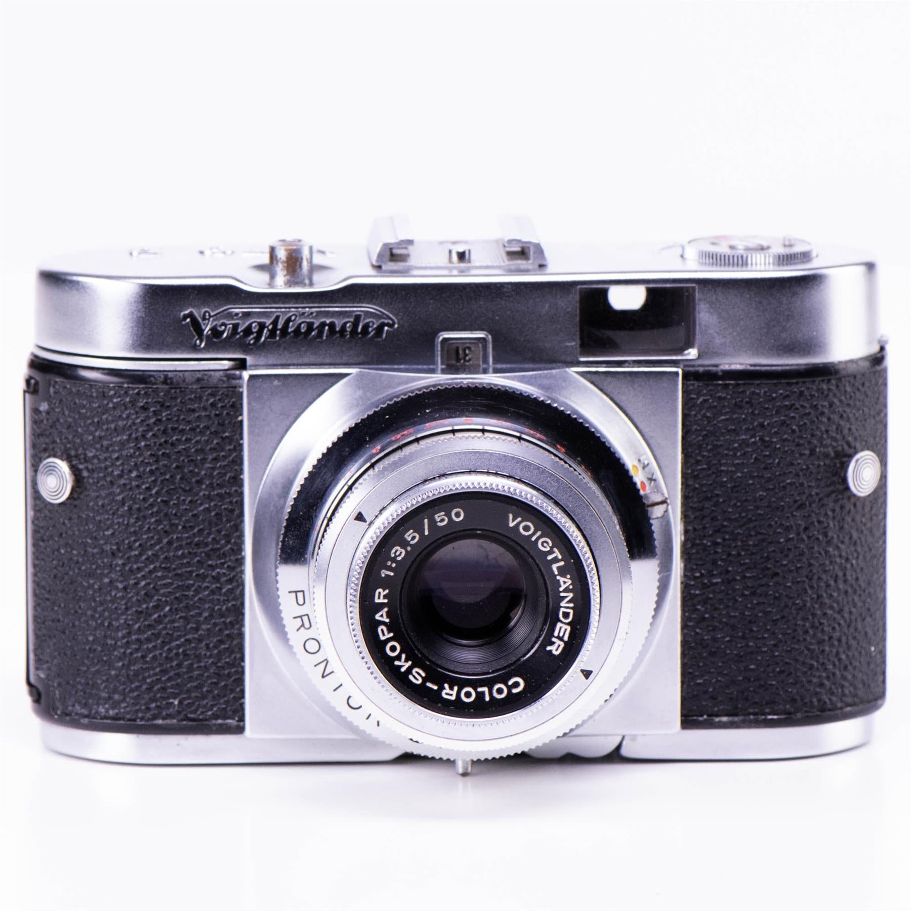 Voigtlander vito B Camera | 50mm f3.5 | White | Germany | 1954 | Not working