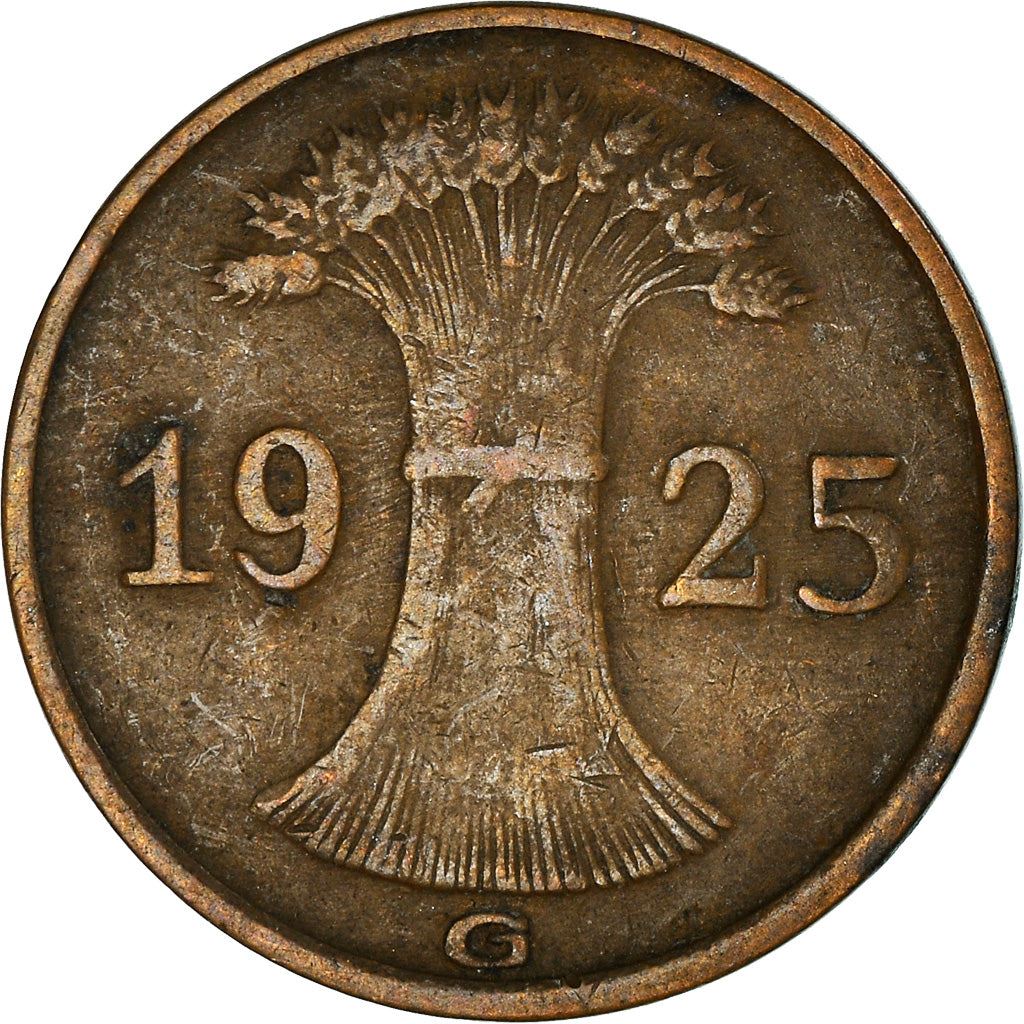 Weimar Republic 1 Reichspfennig Coin | German Reich | KM37 | 1924 - 1936