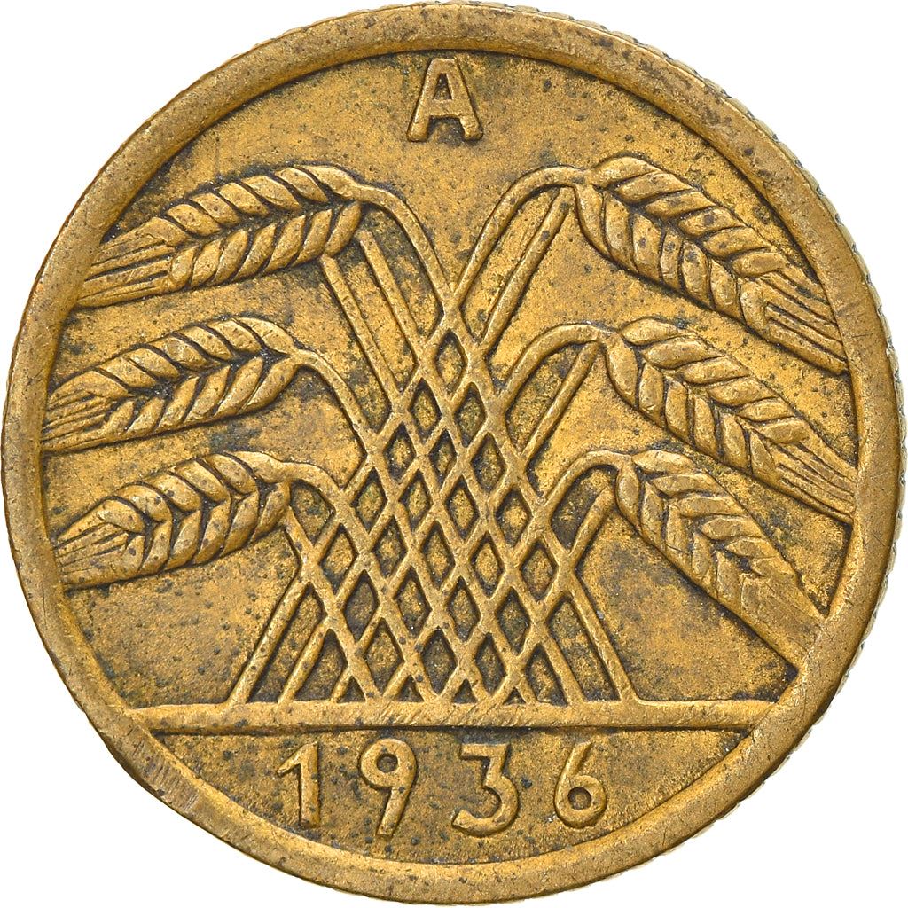 Weimar Republic 5 Reichspfennig Coin | German Reich | KM39 | 1924 - 1936