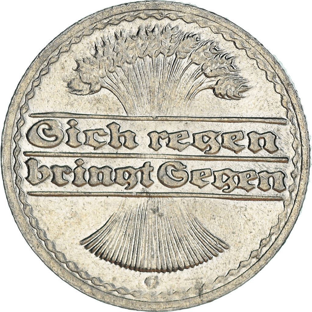 Weimar Republic 50 Pfennig Coin | German Reich | KM27 | 1919 - 1922