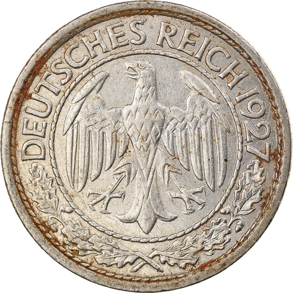 Weimar Republic | 50 Reichspfennig Coin | German Reich | KM49 | 1927 - 1938