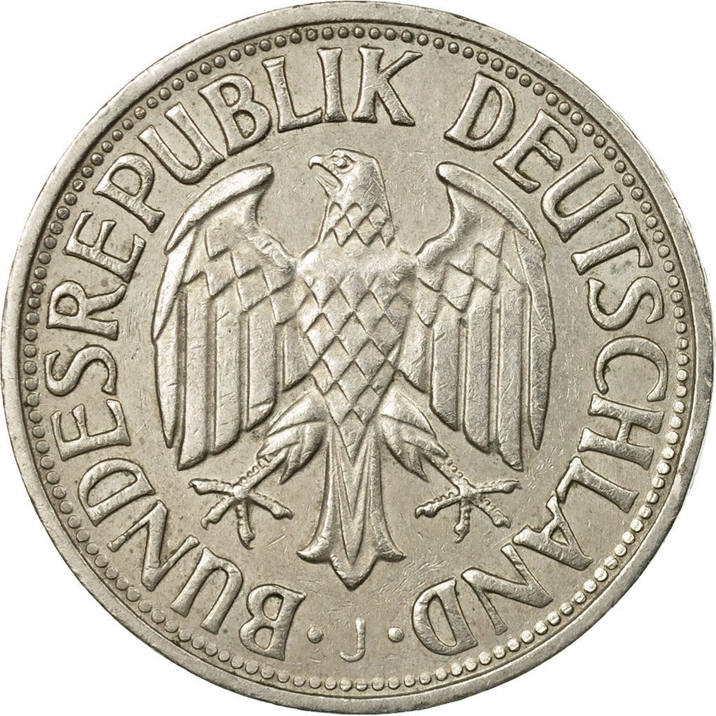 West German 1 Deutsche Mark Coin | KM110 | 1950 - 2001