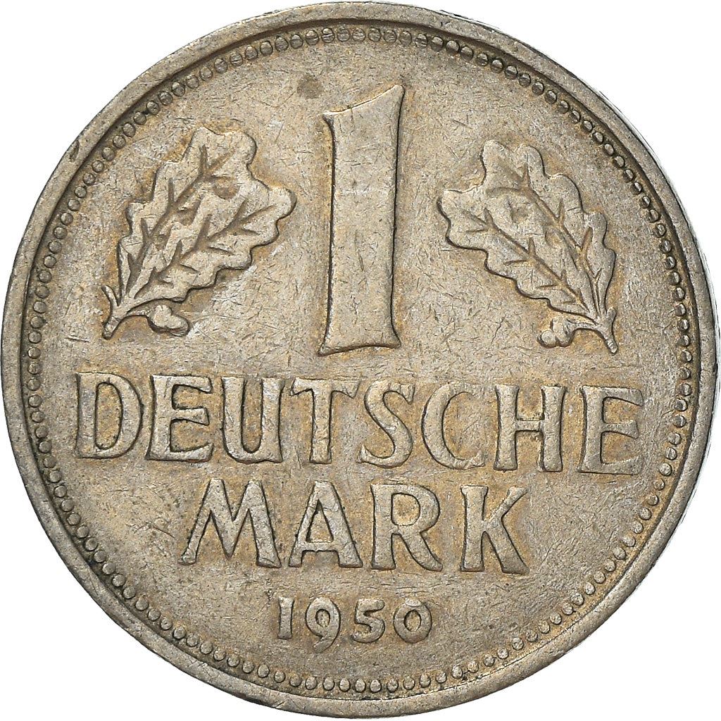 West German 1 Deutsche Mark Coin | KM110 | 1950 - 2001