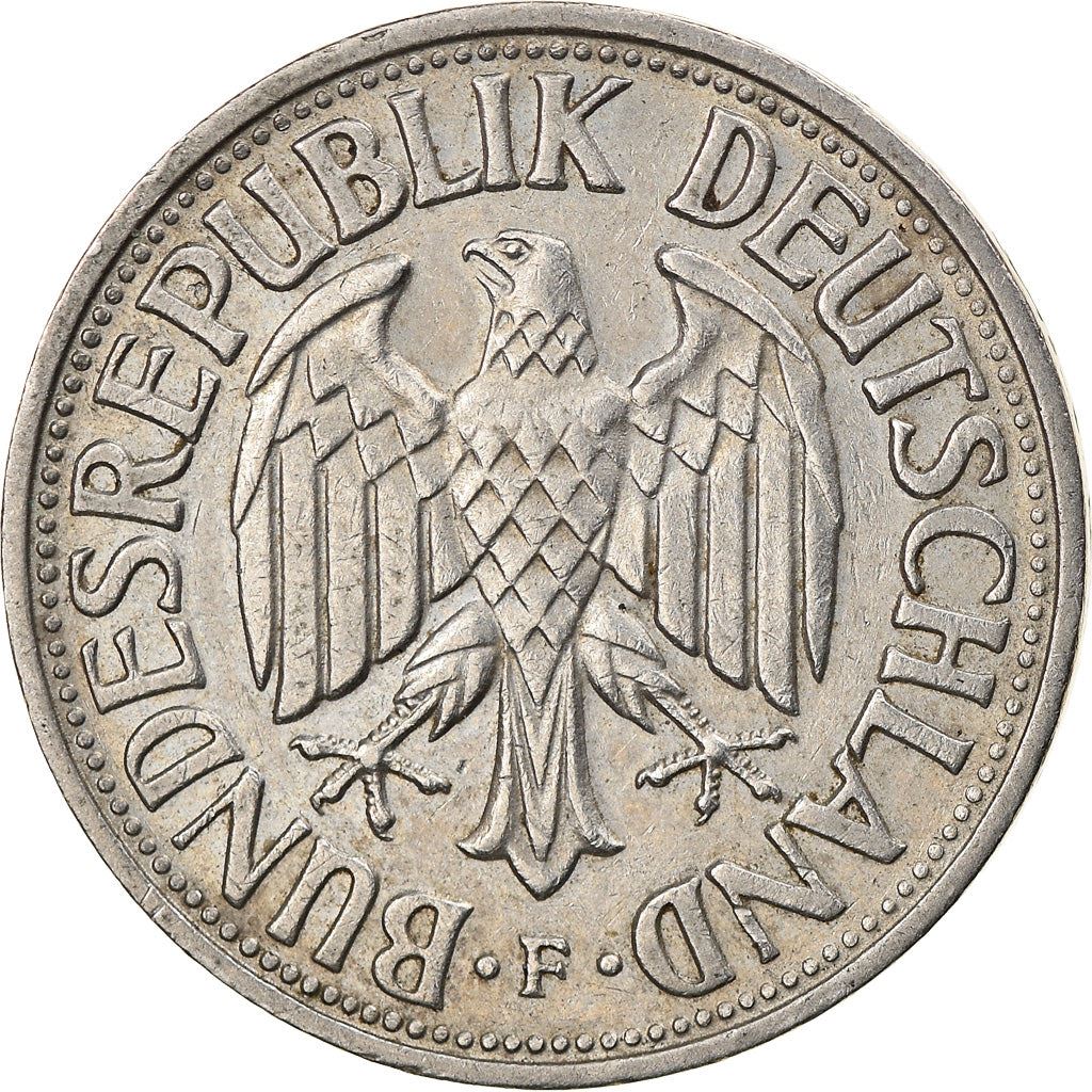 West German 1 Deutsche Mark Coin | KM110 | 1950 - 2001