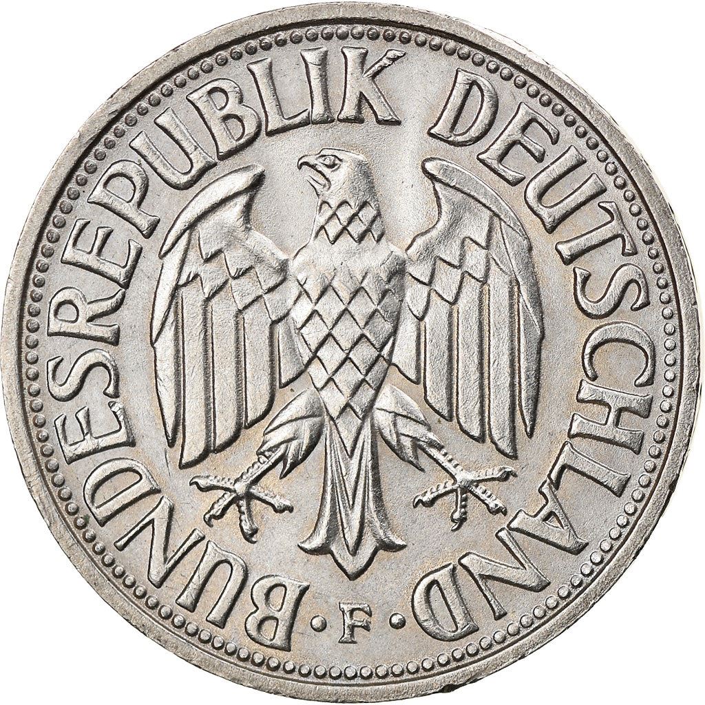 West German 1 Deutsche Mark Coin | KM110 | 1950 - 2001