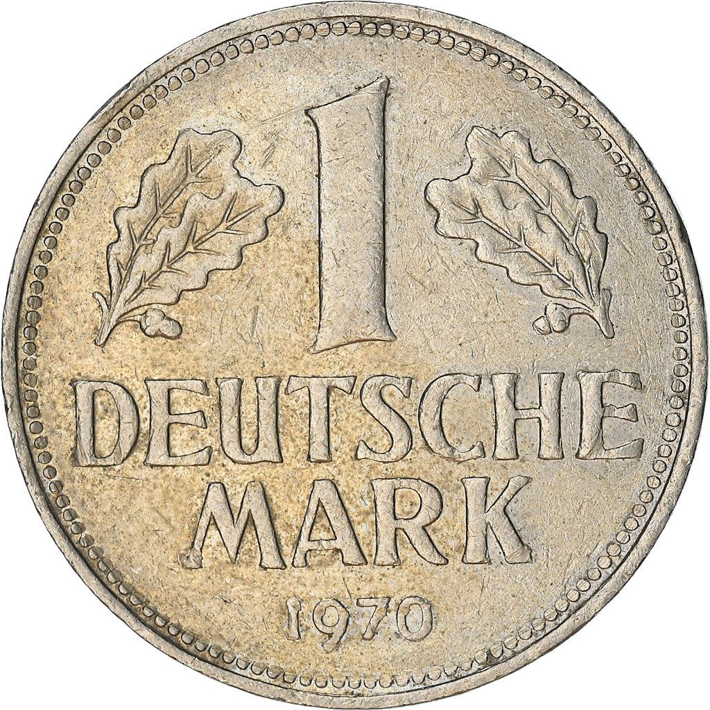 West German 1 Deutsche Mark Coin | KM110 | 1950 - 2001