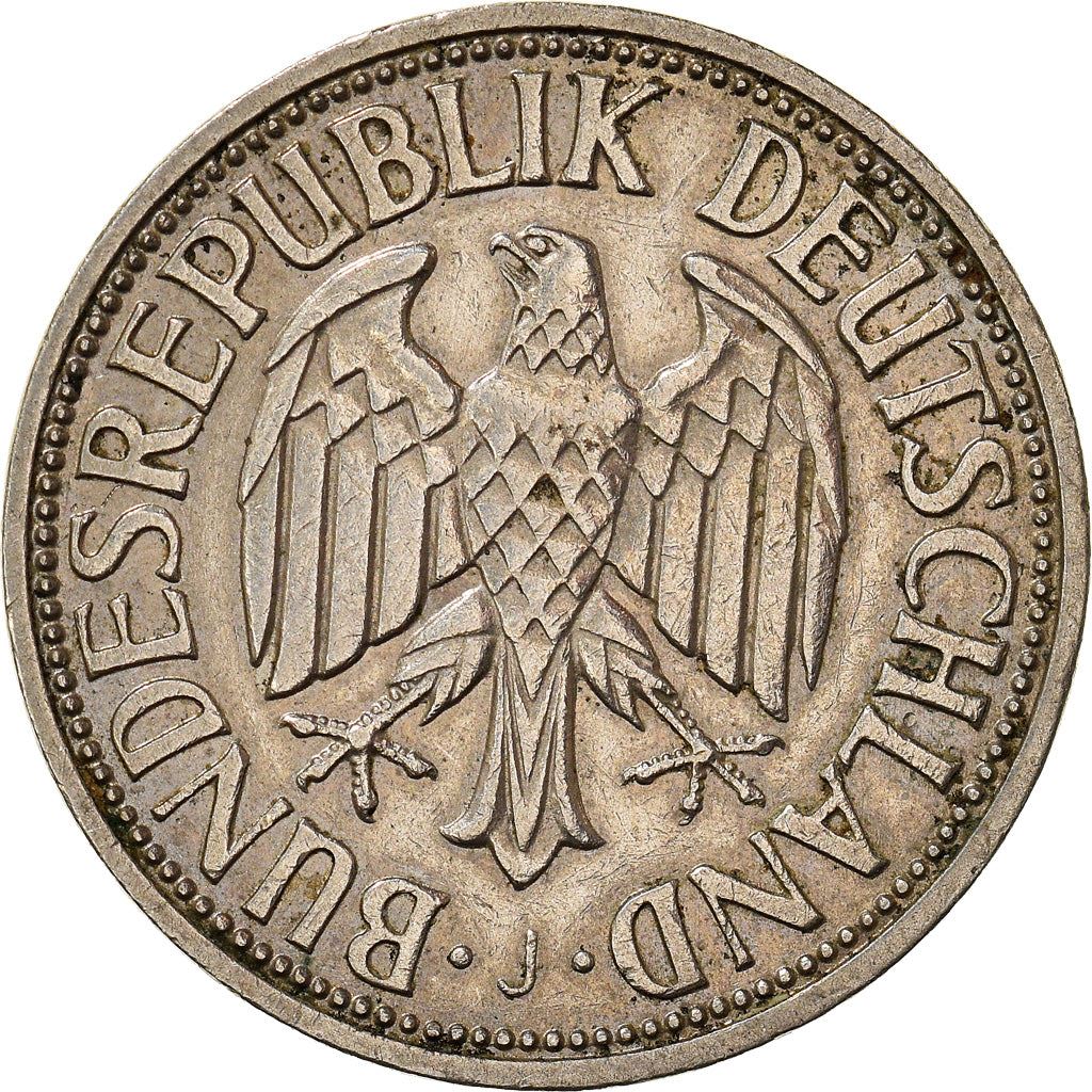 West German 1 Deutsche Mark Coin | KM110 | 1950 - 2001