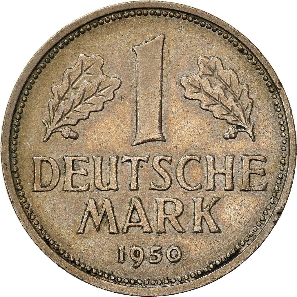 West German 1 Deutsche Mark Coin | KM110 | 1950 - 2001