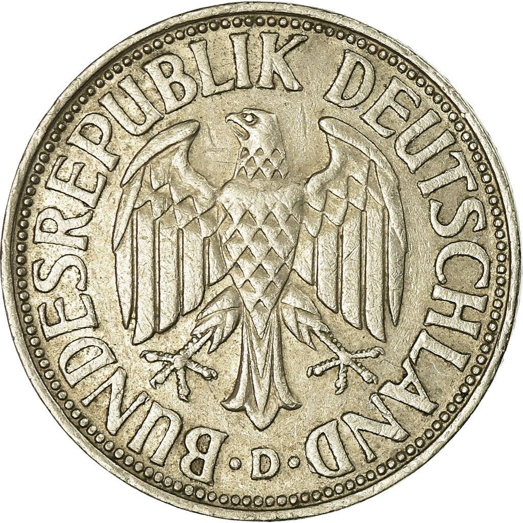 West German 1 Deutsche Mark Coin | KM110 | 1950 - 2001