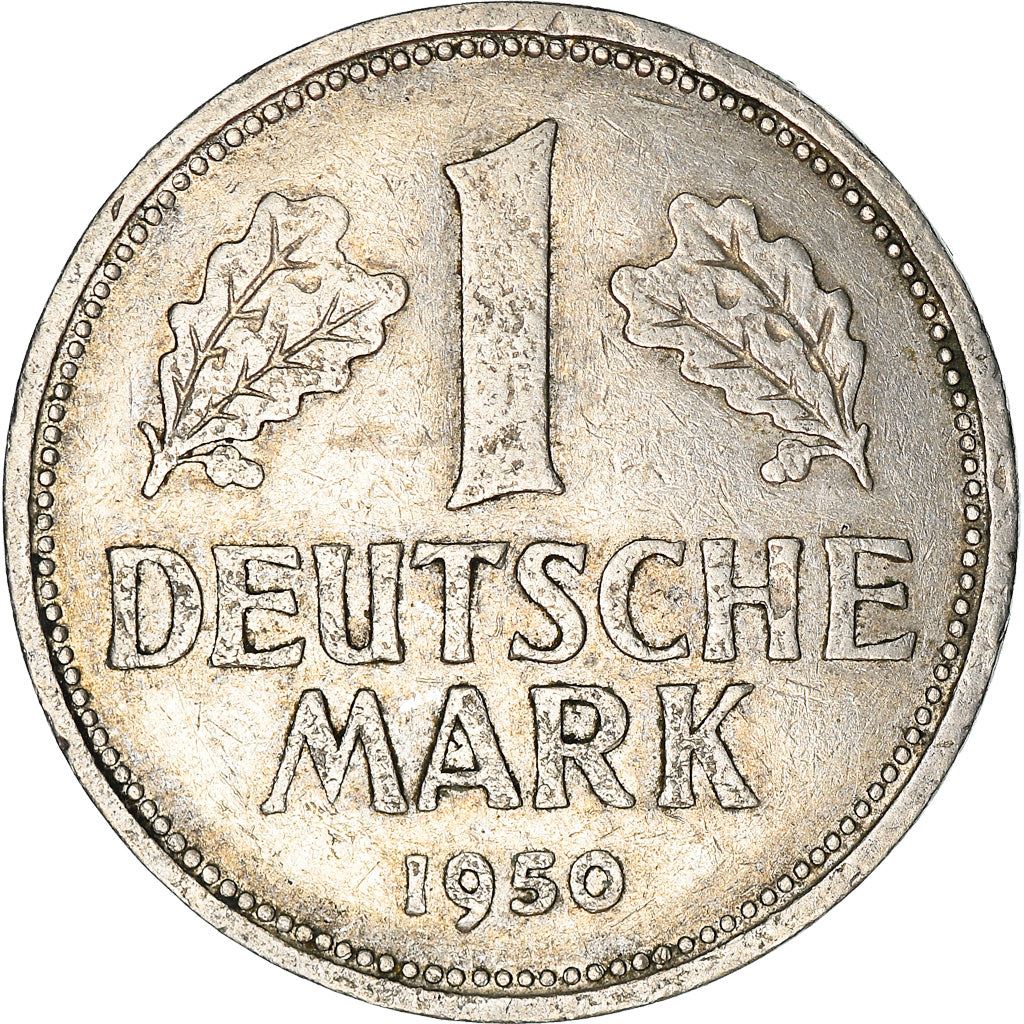 West German 1 Deutsche Mark Coin | KM110 | 1950 - 2001