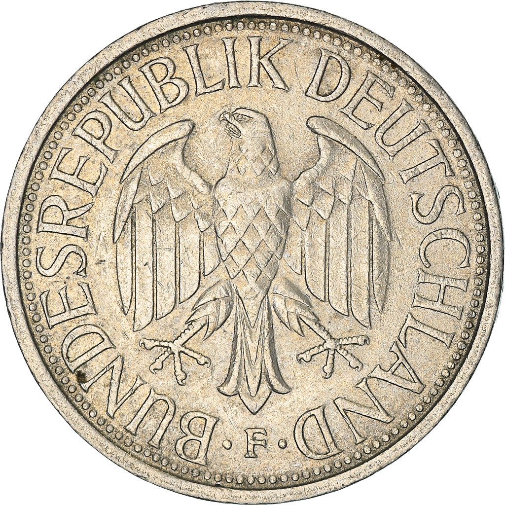 West German 1 Deutsche Mark Coin | KM110 | 1950 - 2001