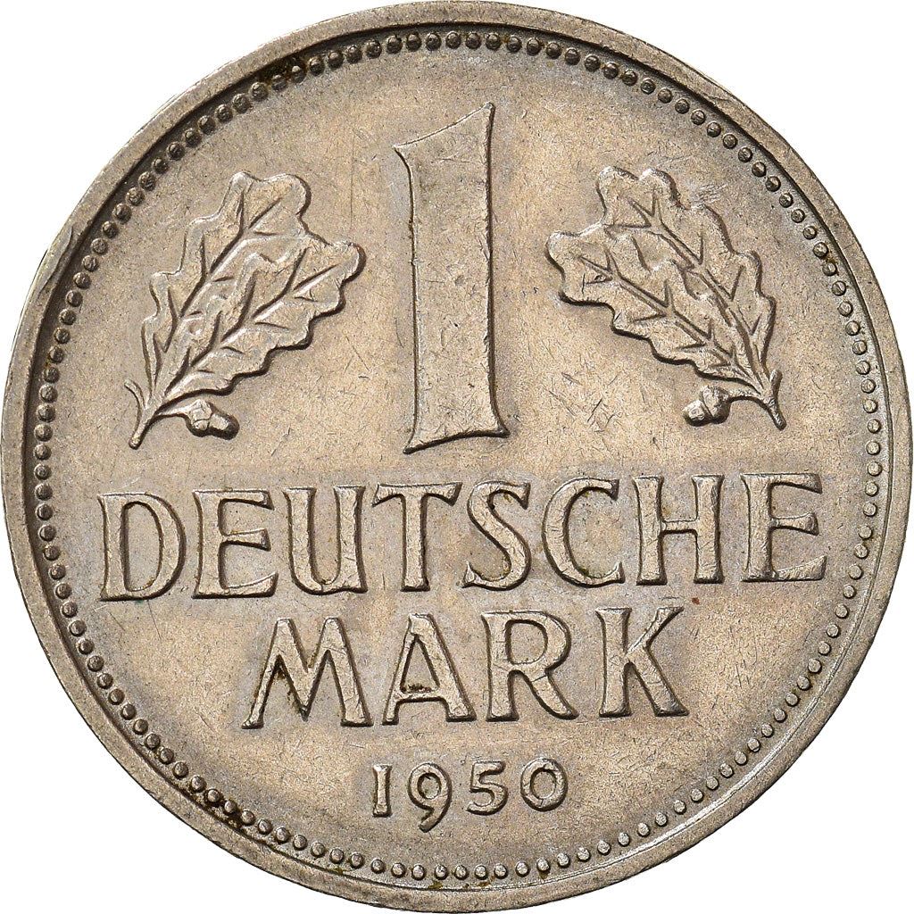 West German 1 Deutsche Mark Coin | KM110 | 1950 - 2001