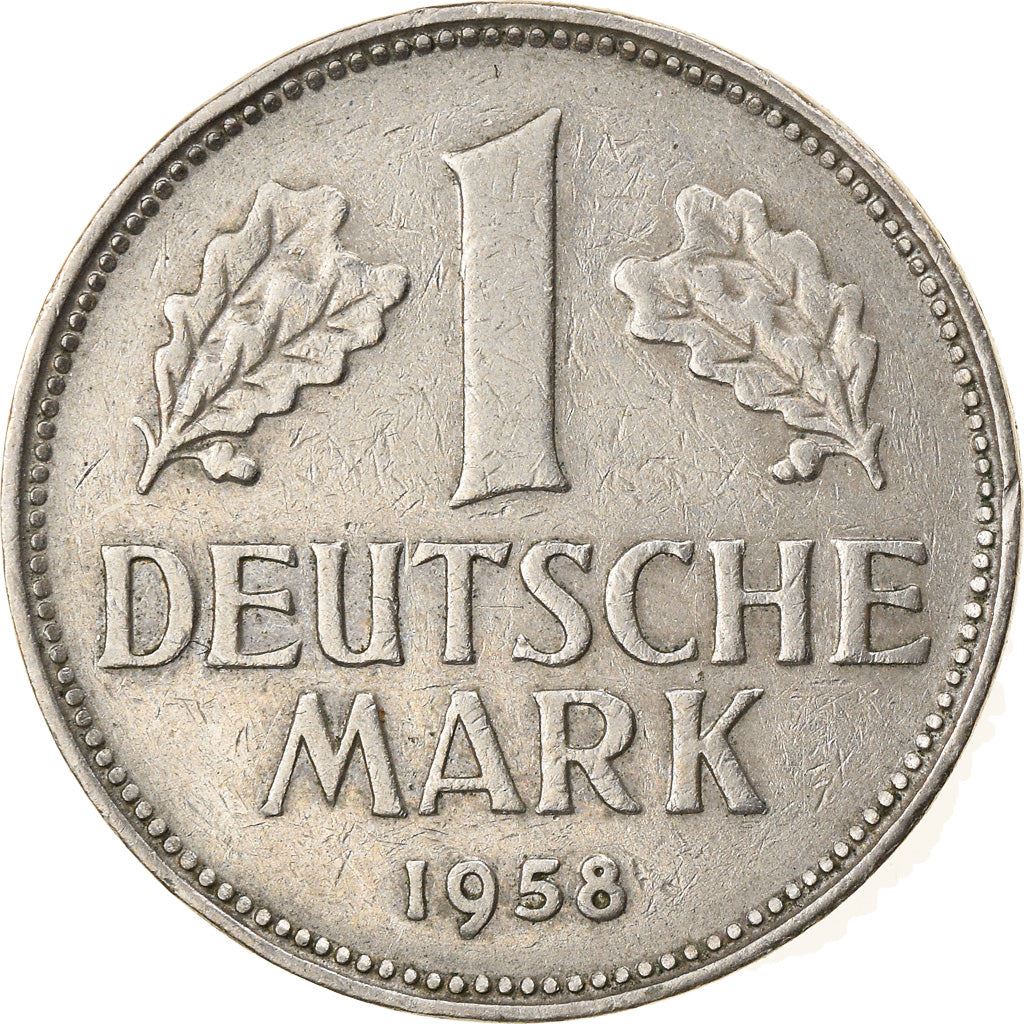 West German 1 Deutsche Mark Coin | KM110 | 1950 - 2001