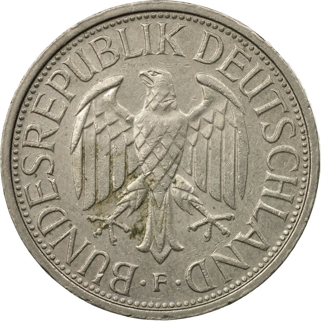 West German 1 Deutsche Mark Coin | KM110 | 1950 - 2001