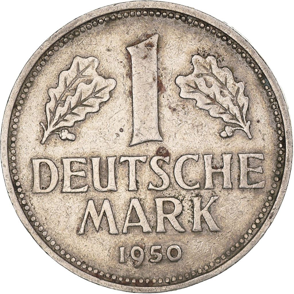 West German 1 Deutsche Mark Coin | KM110 | 1950 - 2001