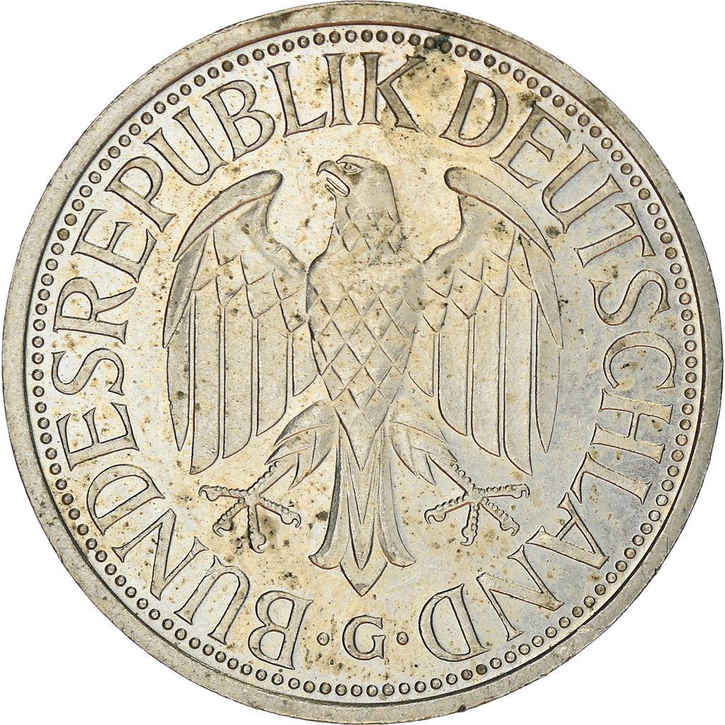 West German 1 Deutsche Mark Coin | KM110 | 1950 - 2001