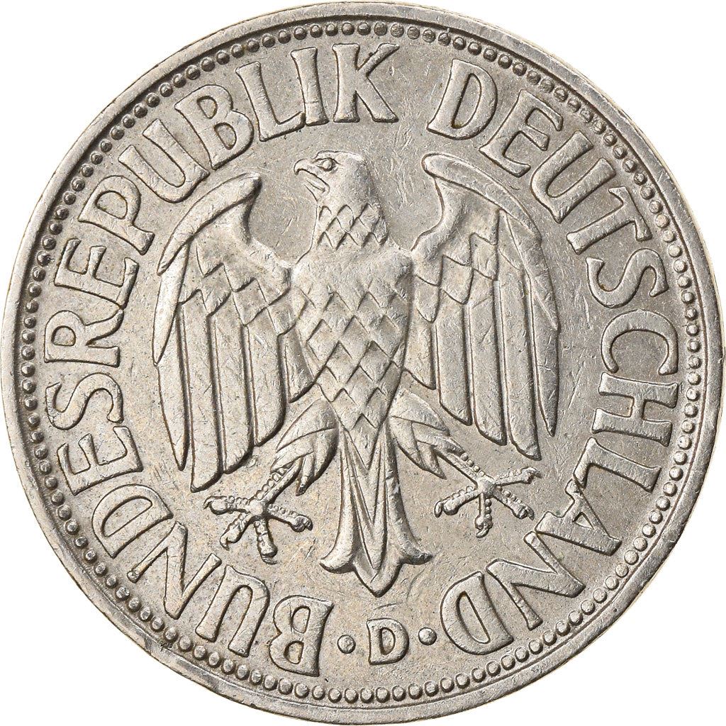 West German 1 Deutsche Mark Coin | KM110 | 1950 - 2001