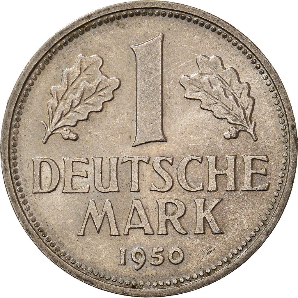 West German 1 Deutsche Mark Coin | KM110 | 1950 - 2001