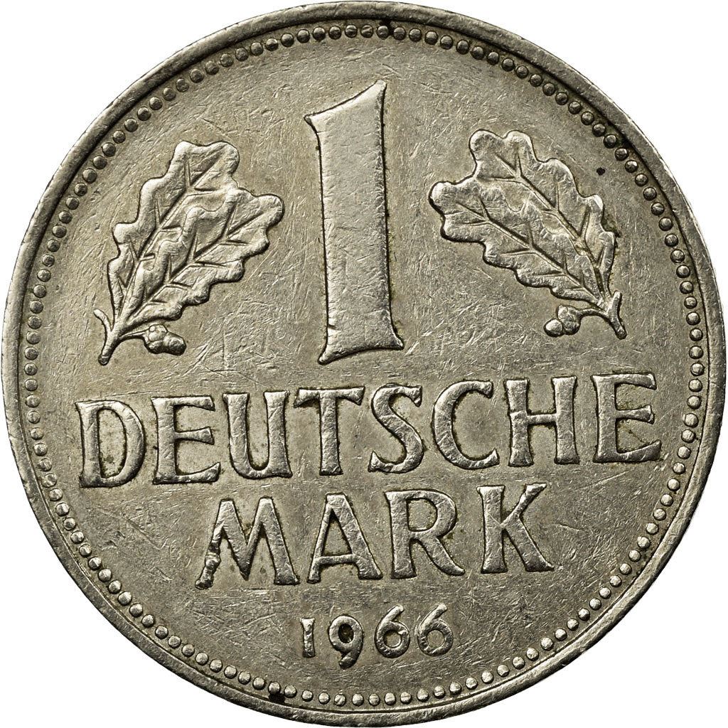 West German 1 Deutsche Mark Coin | KM110 | 1950 - 2001