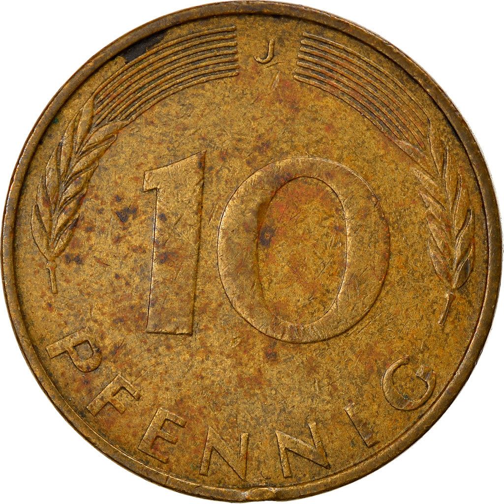 West German 10 Pfennig | KM108 | 1950 - 2001