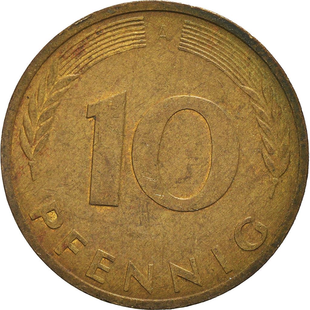 West German 10 Pfennig | KM108 | 1950 - 2001