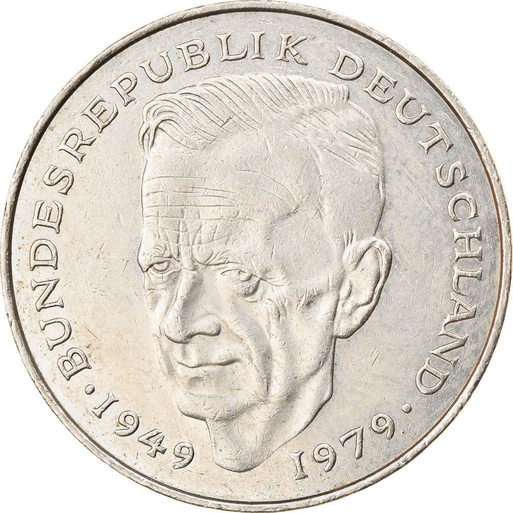 West German 2 Deutsche Mark Coin | Kurt Schumacher | KM149 | 1979 - 1993