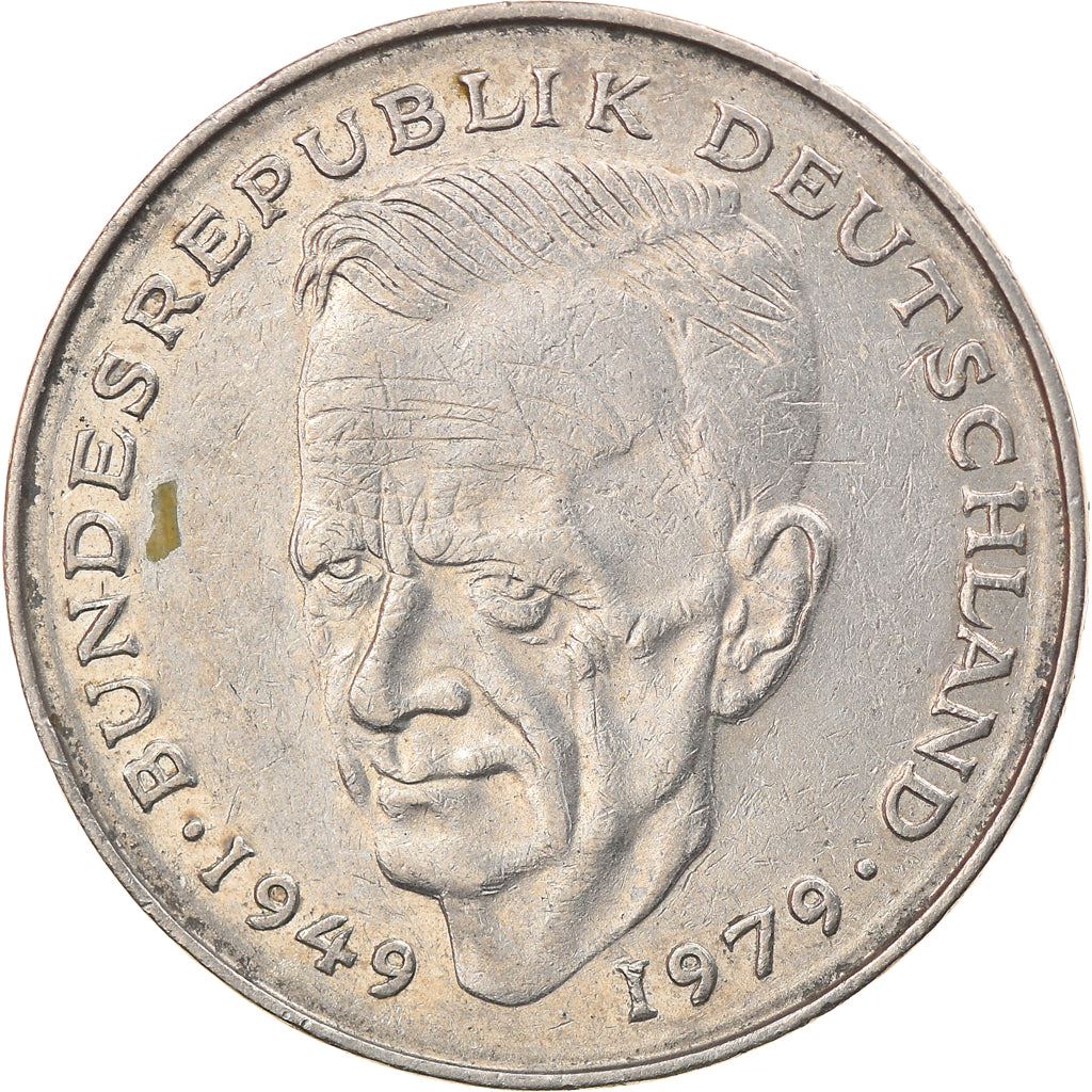 West German 2 Deutsche Mark Coin | Kurt Schumacher | KM149 | 1979 - 1993