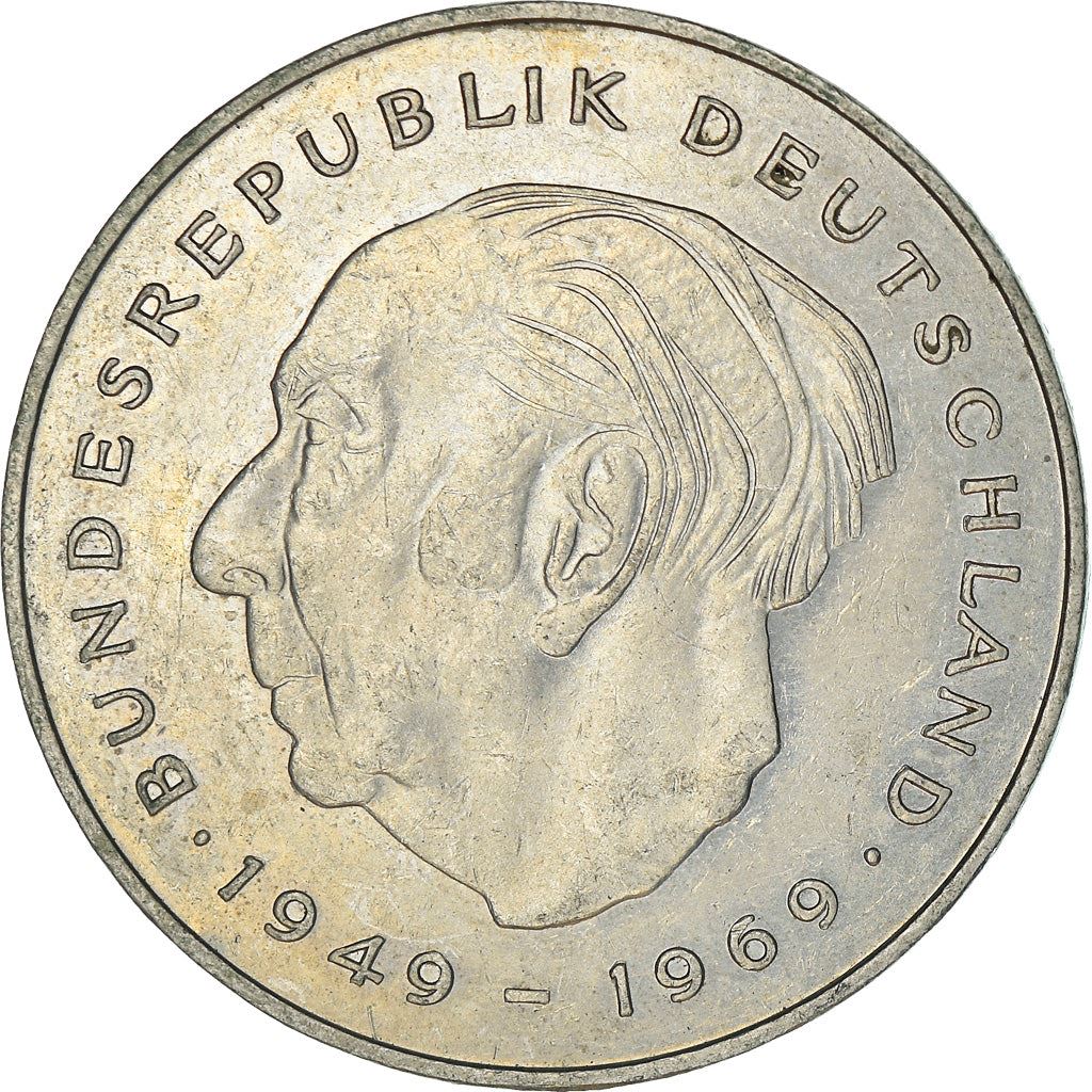 West German 2 Deutsche Mark Coin | Kurt Schumacher | KM149 | 1979 - 1993