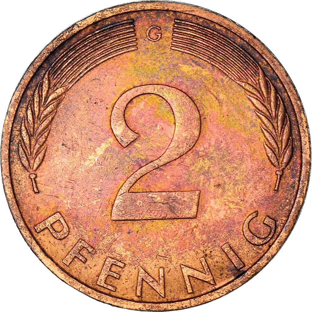 West German 2 Pfennig magnetic | KM106a | 1967 - 2001