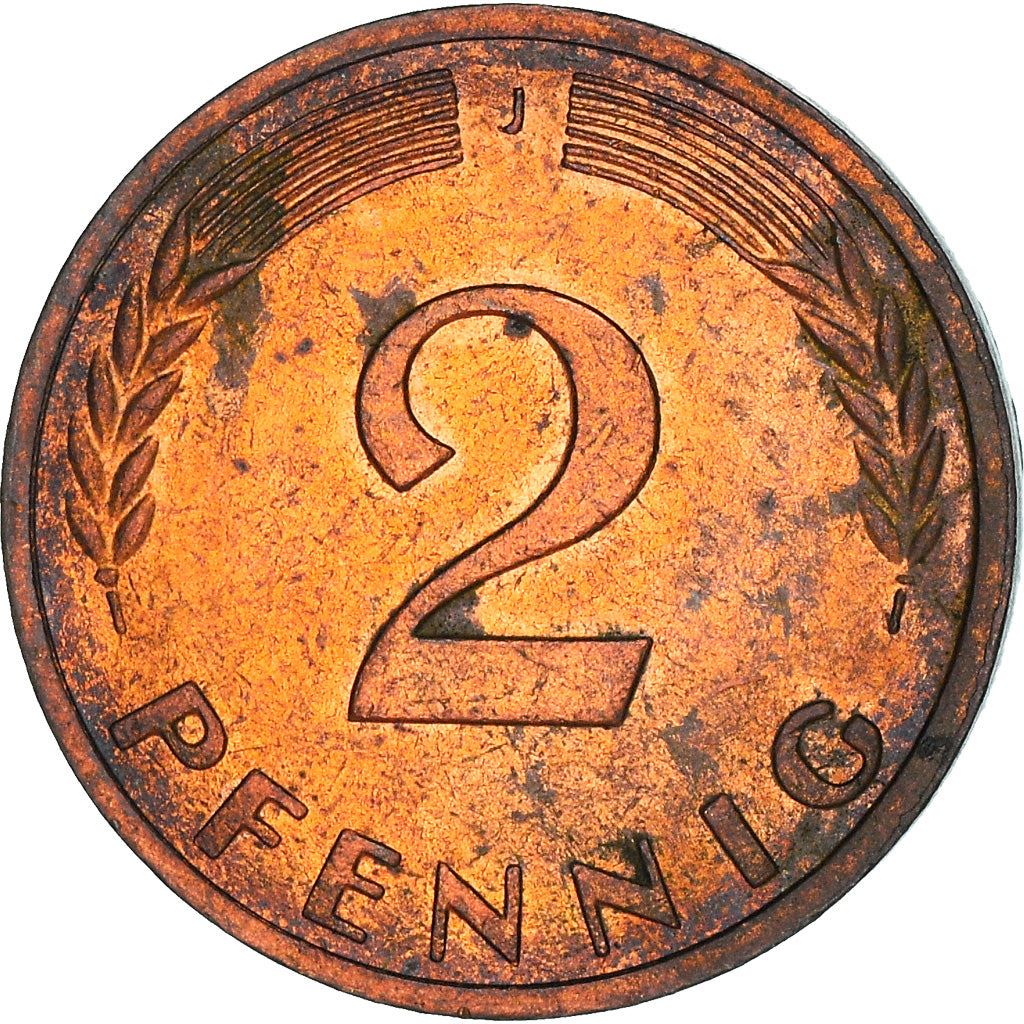 West German 2 Pfennig magnetic | KM106a | 1967 - 2001