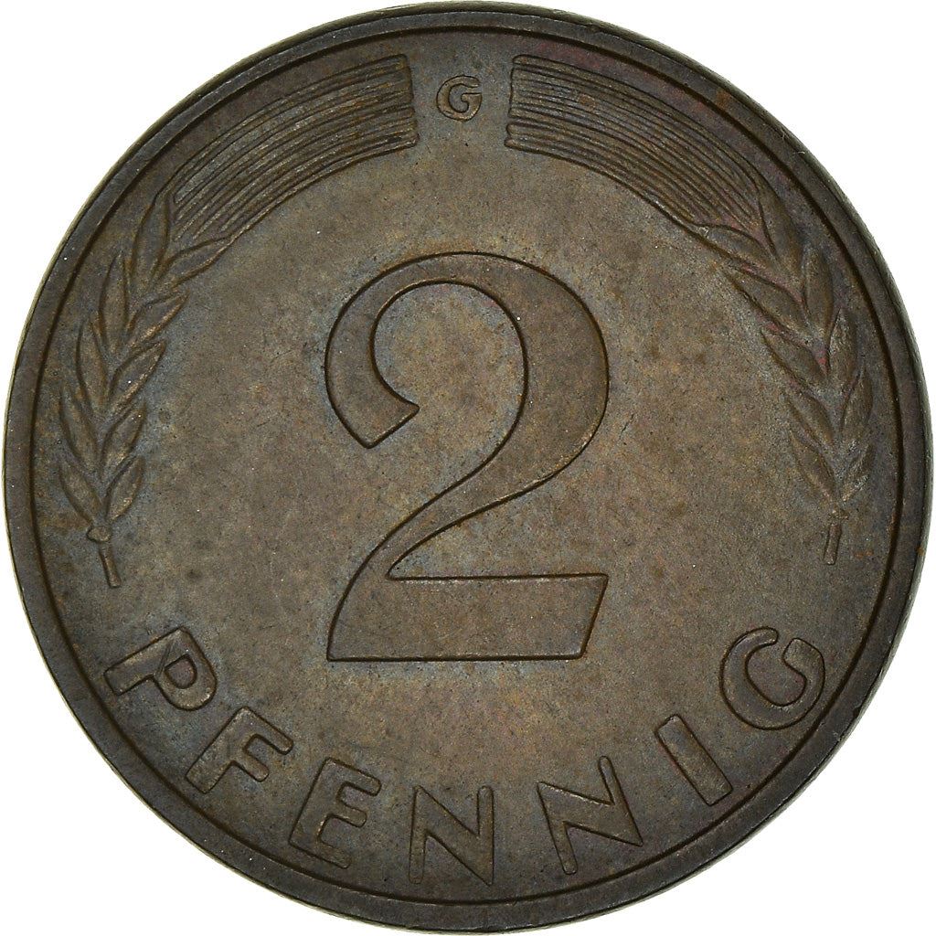 West German 2 Pfennig non-magnetic | KM106 | 1950 - 1969