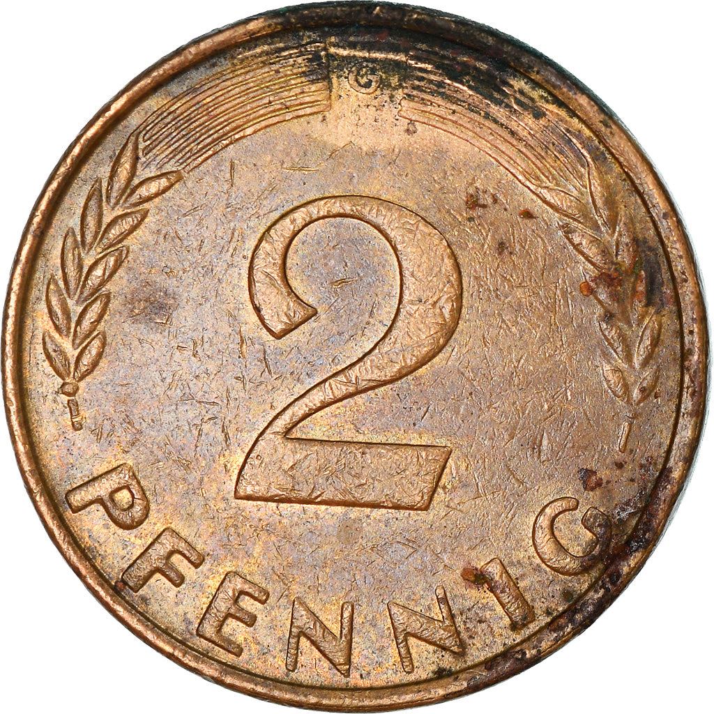 West German 2 Pfennig non-magnetic | KM106 | 1950 - 1969