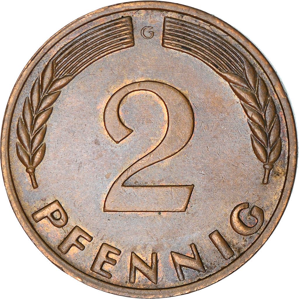 West German 2 Pfennig non-magnetic | KM106 | 1950 - 1969